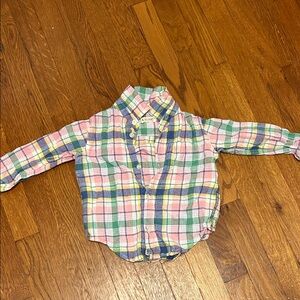 Colorful Plaid Button Down Shirt for Kids
